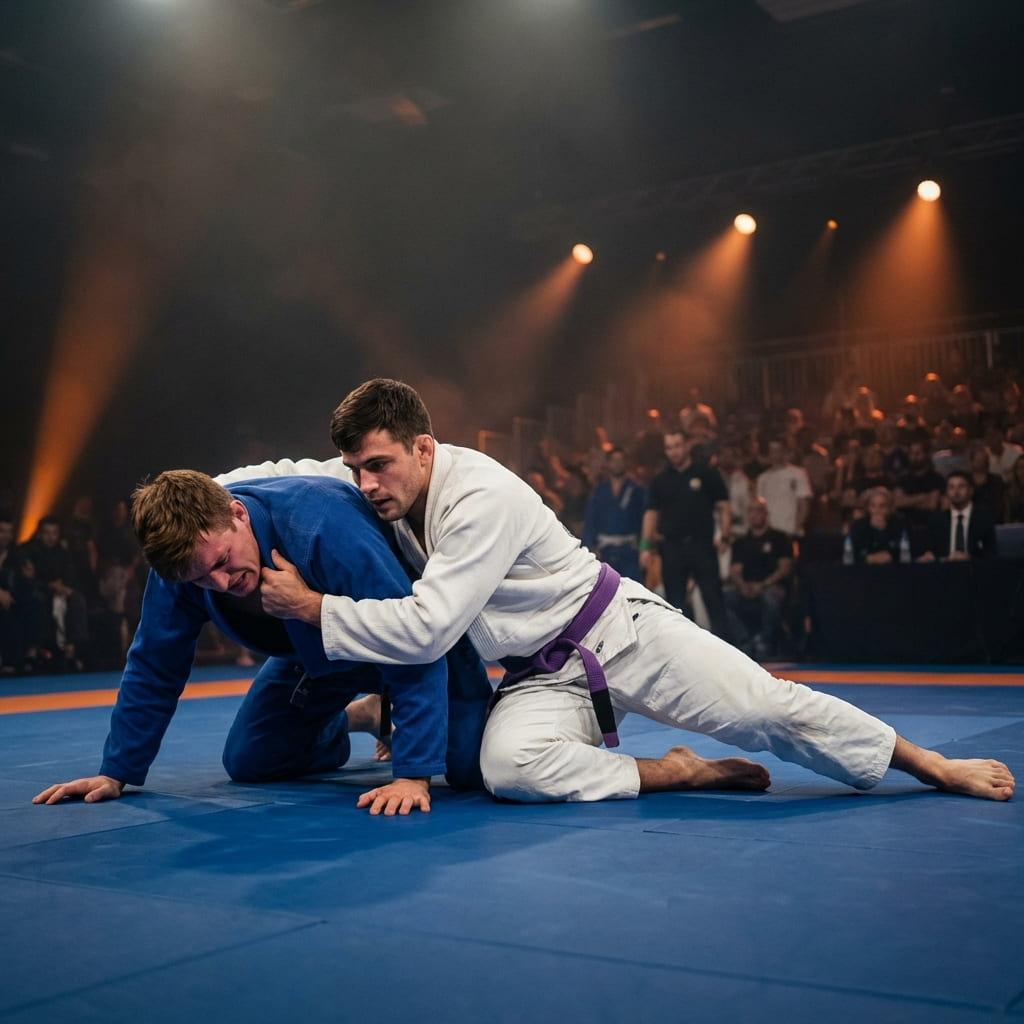 Clock Choke BJJ from Turtle Position